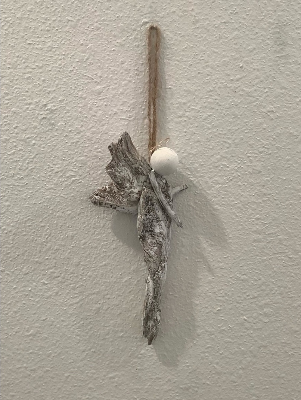 Driftwood Art , Driftwood Angel, White Washed Angel, Angel Trinket, Ornament